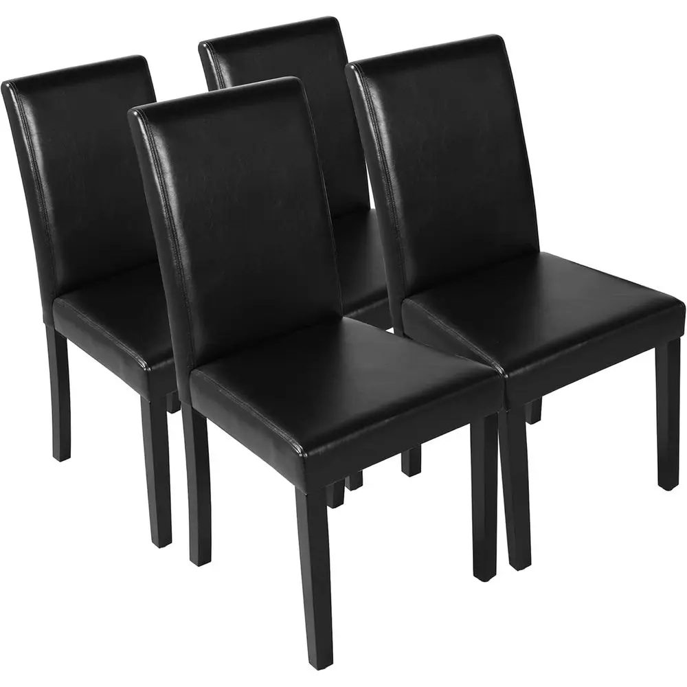 Set of 4 High-Back Padded Dining Chairs with Pine Wood Legs, Suitable for Kitchen, Dining Room, or Restaurant, Black
Set of 4 High-Back Padded Dining Chairs with Pine Wood Legs, Suitable for Kitchen, Dining Room, or Restaurant, Black
