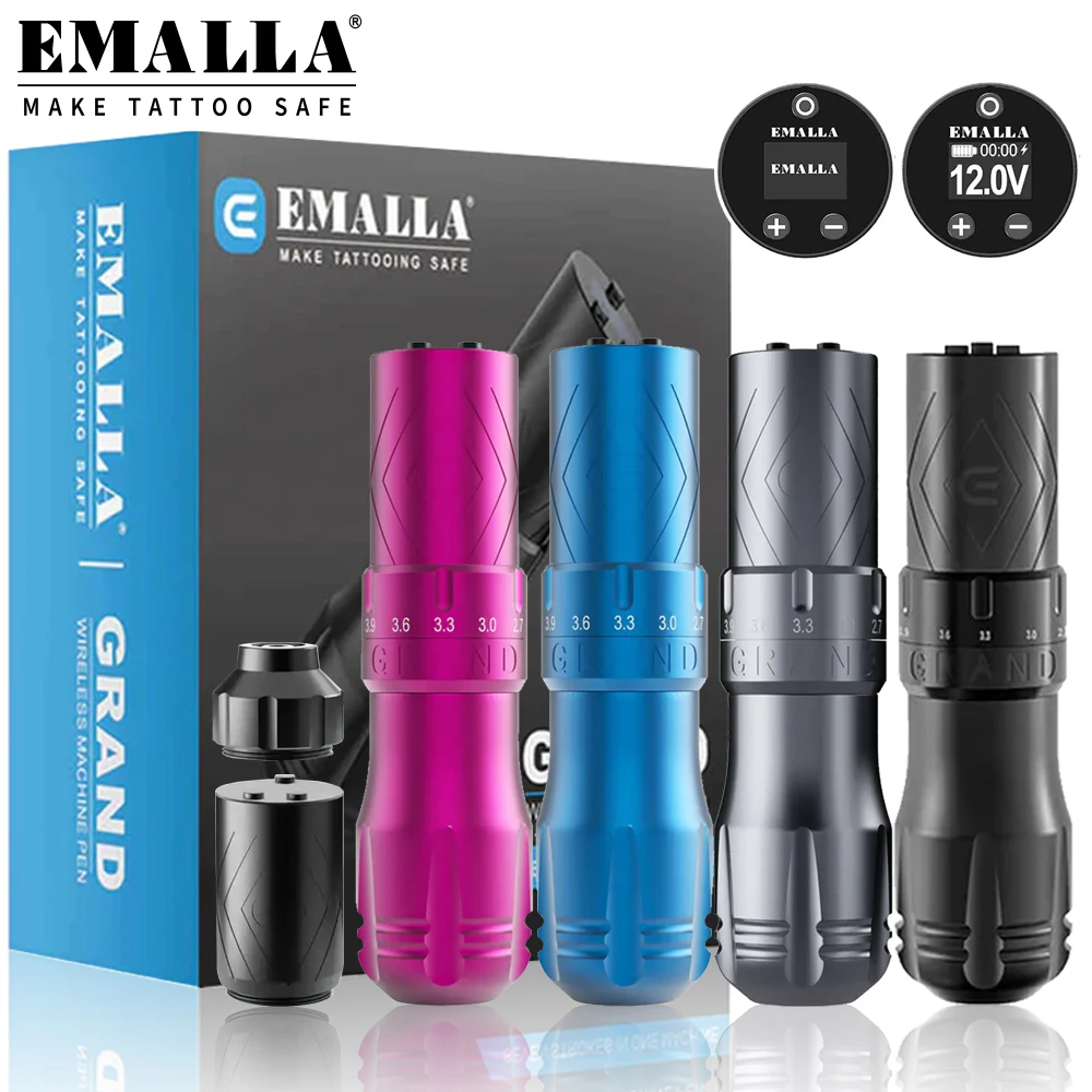 EMALLA GRAND Wireless Tattoo Pen Machine 7 Strokes Adjustable 1800mAh Rechargeable Battery Coreless Motor Black Tattoo Pen
EMALLA GRAND Wireless Tattoo Pen Machine 7 Strokes Adjustable 1800mAh Rechargeable Battery Coreless Motor Black Tattoo Pen