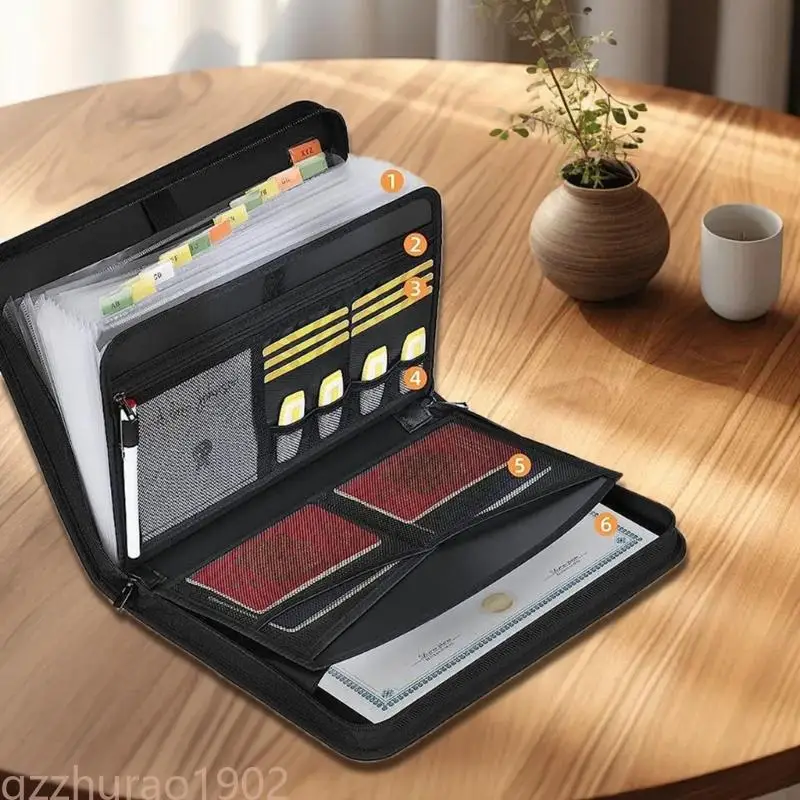 97QB 2000℉ Fireproof Water Resistant Document Case 13 Pocket Expanding File Folder File Organiser for Document Certificates
97QB 2000℉ Fireproof Water Resistant Document Case 13 Pocket Expanding File Folder File Organiser for Document Certificates