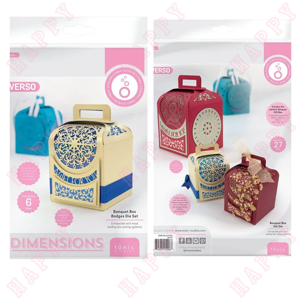 New Banquet Box And Badges Metal Cutting Dies Diy Craft Making Greeting Card Scrapbook Paper Craft Decoration Embossing Template
New Banquet Box And Badges Metal Cutting Dies Diy Craft Making Greeting Card Scrapbook Paper Craft Decoration Embossing Template
