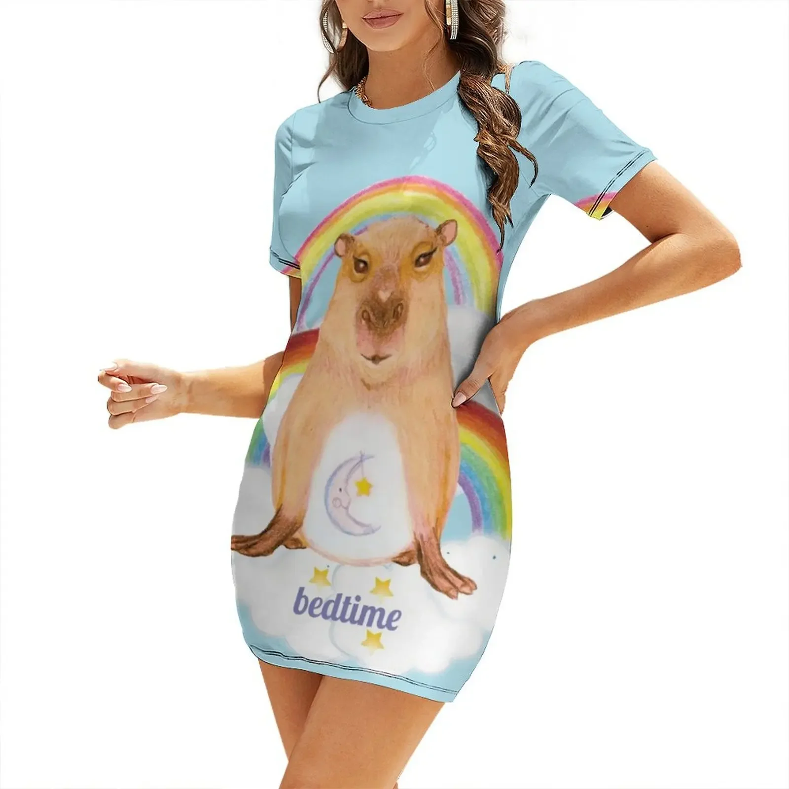 Rainbow Bedtime capybara title Short-Sleeved Dress dress for women summer Women's summer dress Bride dresses
Rainbow Bedtime capybara title Short-Sleeved Dress dress for women summer Women's summer dress Bride dresses