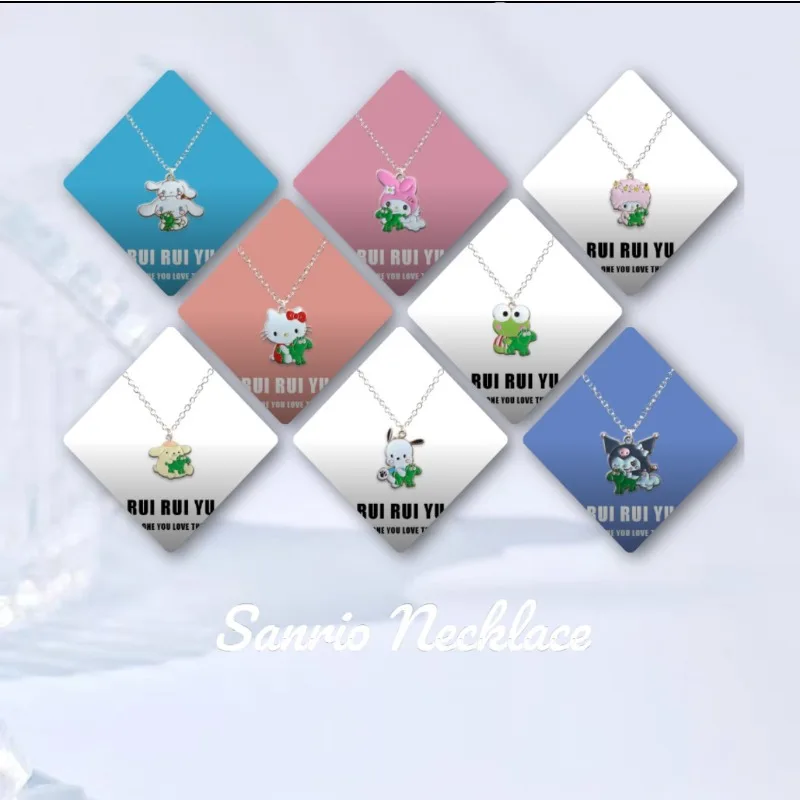 Sanrio Hello kitty Necklace Anime Figures Kuromi Cinnamoroll Cartoon Alloyed Necklace Anime Merchandise Decoration Birthday Gift
Sanrio Hello kitty Necklace Anime Figures Kuromi Cinnamoroll Cartoon Alloyed Necklace Anime Merchandise Decoration Birthday Gift