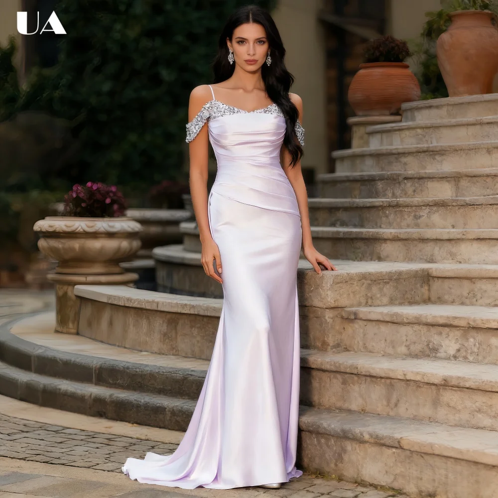 ULBYANRY Elegant Mermaid Draped Prom Dress with Spaghetti Strap, Sparkly Sequined Backless Evening Dress, Trendy V-neck Dress
ULBYANRY Elegant Mermaid Draped Prom Dress with Spaghetti Strap, Sparkly Sequined Backless Evening Dress, Trendy V-neck Dress