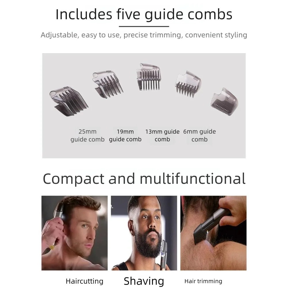 Прочный многофункциональный мужской триммер для волос, водонепроницаемая выдвижная машинка для стрижки волос
Прочный многофункциональный мужской триммер для волос, водонепроницаемая выдвижная машинка для стрижки волос