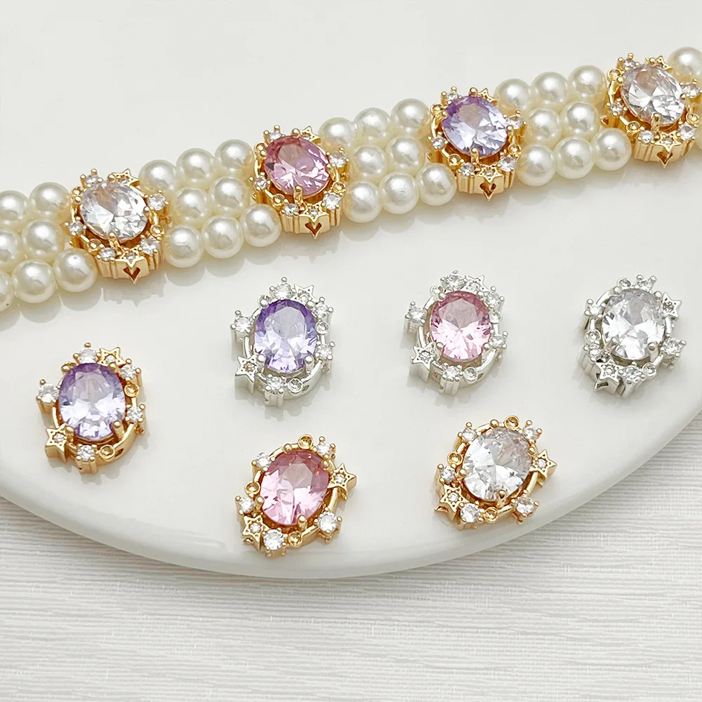 1pc Copper Plated Micro-set Zirconia Porous Jewelry Making Spacer Bead Accessorie DIY Pearl Bracelet Necklace Material Wholesale
1pc Copper Plated Micro-set Zirconia Porous Jewelry Making Spacer Bead Accessorie DIY Pearl Bracelet Necklace Material Wholesale