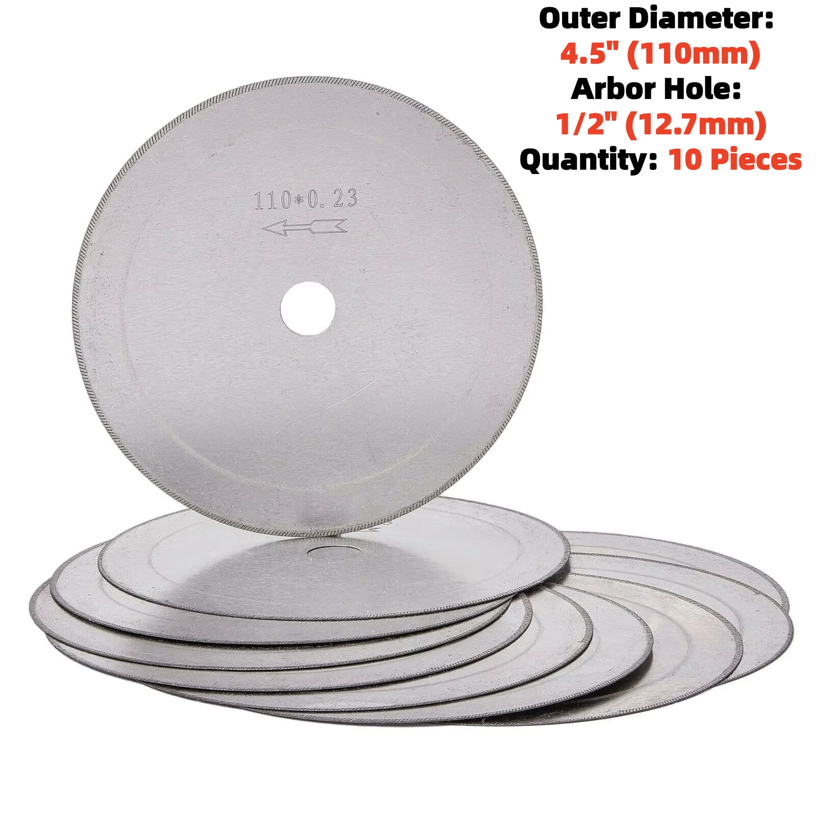 10Pcs 110mm 4.5" inch Lapidary Diamond Saw Thin Rim Trim Blades Tools for Stone Arbor 1/2 inch ILOVETOOL
10Pcs 110mm 4.5" inch Lapidary Diamond Saw Thin Rim Trim Blades Tools for Stone Arbor 1/2 inch ILOVETOOL