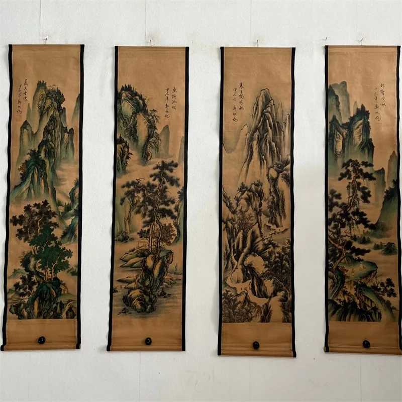 China Old Scroll Painting, Four Screen Paintings, Middle Hall Hanging Painting, Banqiao Landscape Painting
China Old Scroll Painting, Four Screen Paintings, Middle Hall Hanging Painting, Banqiao Landscape Painting