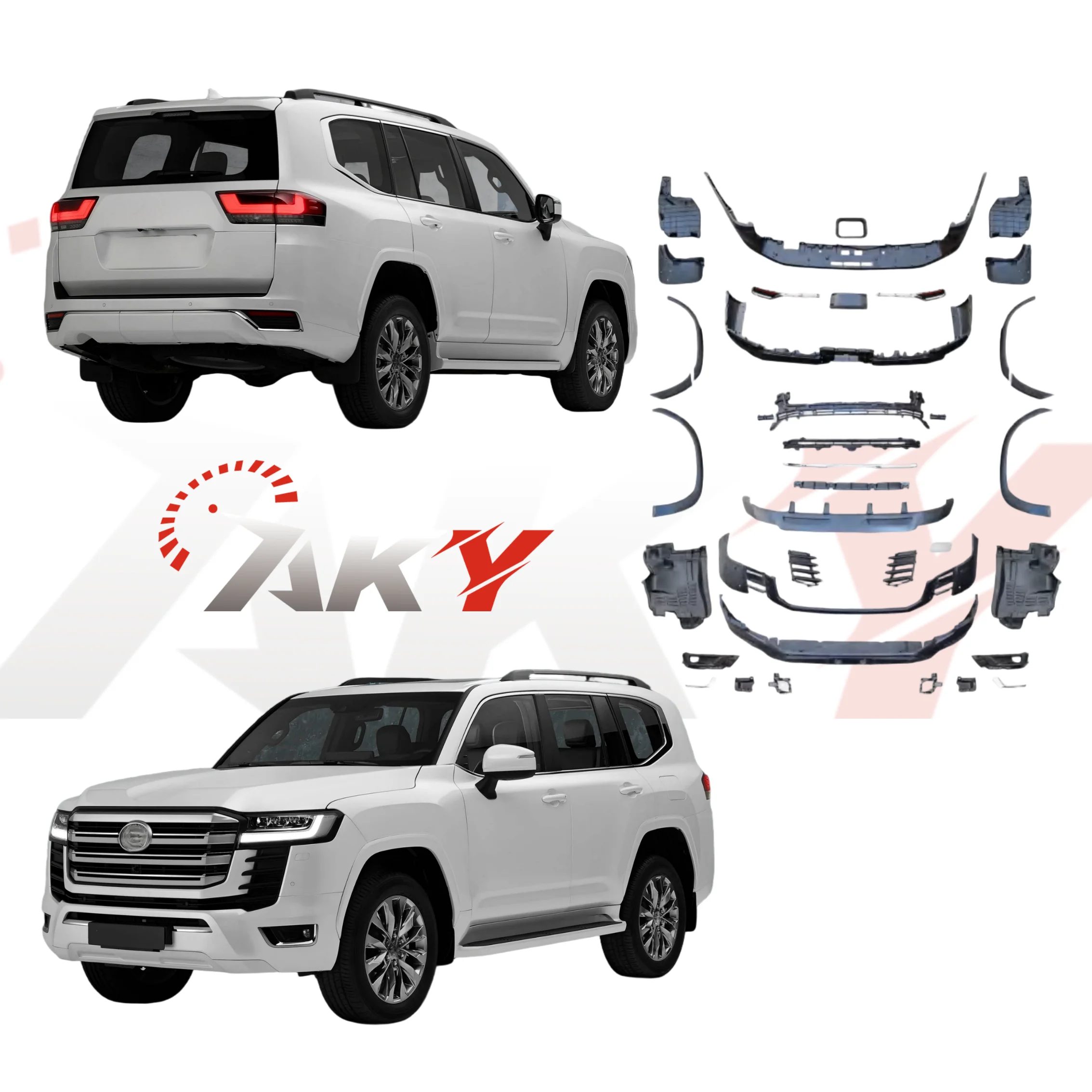 Комплект для рестайлинга кузова Toyota Land Cruiser LC300 2025+ в стиле OE: бампер, решетка радиатора, накладки на колесные арки, 100% совместимость, новинка
Комплект для рестайлинга кузова Toyota Land Cruiser LC300 2025+ в стиле OE: бампер, решетка радиатора, накладки на колесные арки, 100% совместимость, новинка