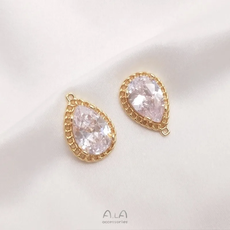 14K Gold Plated Round Heart Waterdrop CZ Pendants Frame Setting Charms For DIY Bracelet Earrings Jewelry Making Accessories
14K Gold Plated Round Heart Waterdrop CZ Pendants Frame Setting Charms For DIY Bracelet Earrings Jewelry Making Accessories