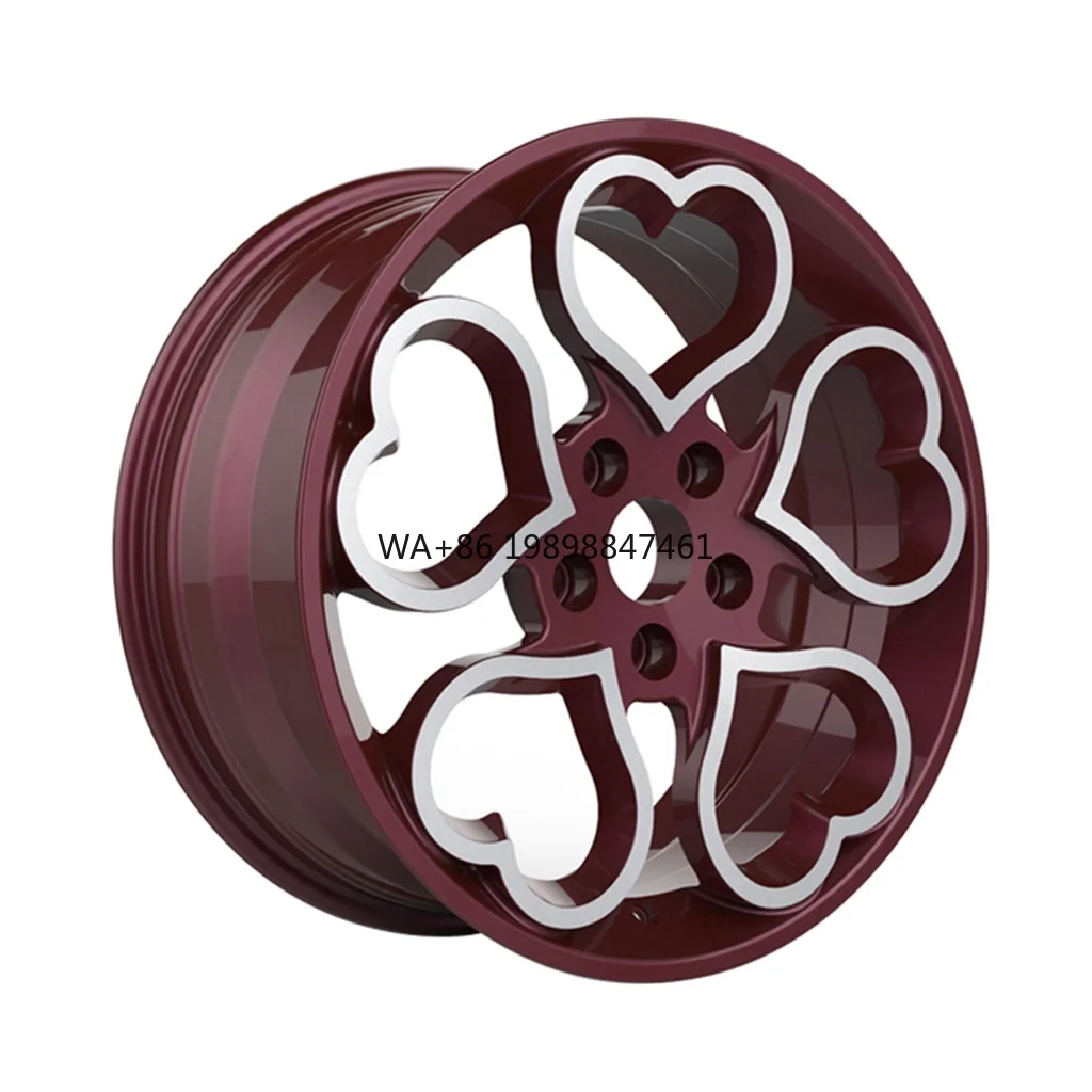 Staggered Fitment OEM Fitment Factory Directly Wholesale Wine Red Racing Car Rims 5x120 love Hearts Shape Forged Aluminum Alloy
Staggered Fitment OEM Fitment Factory Directly Wholesale Wine Red Racing Car Rims 5x120 love Hearts Shape Forged Aluminum Alloy