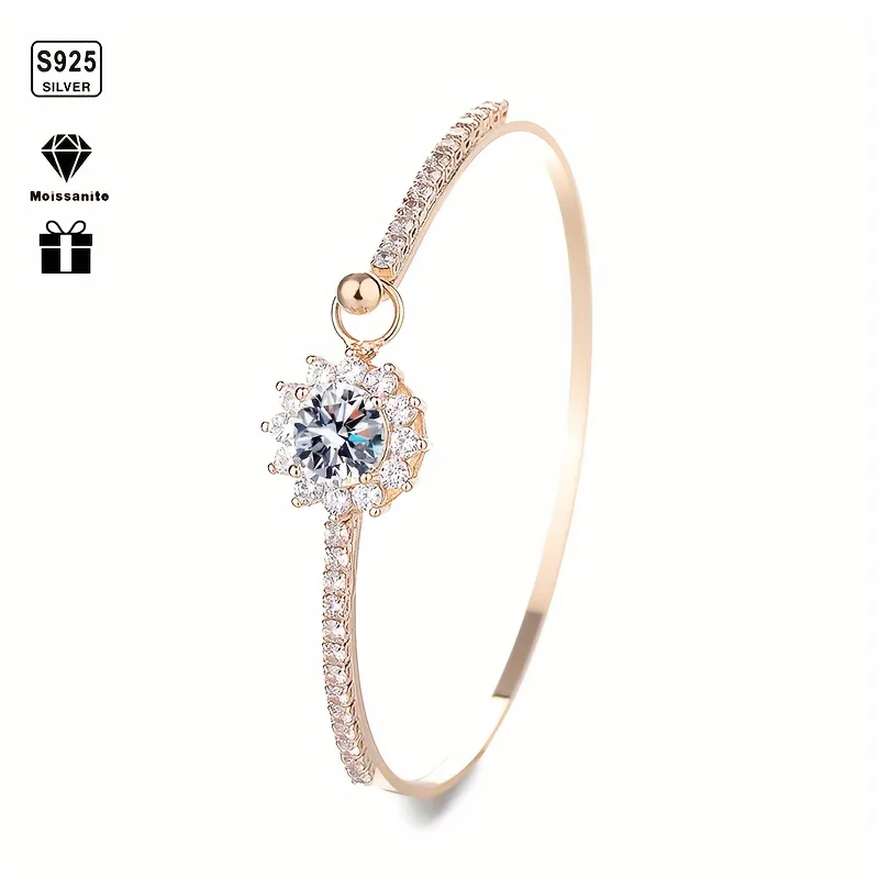 1pc s925 Silver Inlaid 6.5mm Moissanite Small and Delicate Sunflower Bracelet for Men and Women | Gemstone Jewelry | Gifts for H
1pc s925 Silver Inlaid 6.5mm Moissanite Small and Delicate Sunflower Bracelet for Men and Women | Gemstone Jewelry | Gifts for H