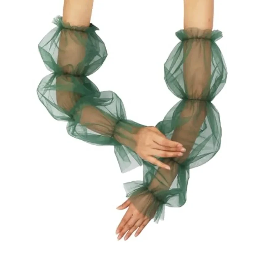 Women's Long Tulle Gloves Lace Semi Sheer Ruffle Sleeves Fingerless Gloves Sunscreen Dress Costume Accessory
Women's Long Tulle Gloves Lace Semi Sheer Ruffle Sleeves Fingerless Gloves Sunscreen Dress Costume Accessory