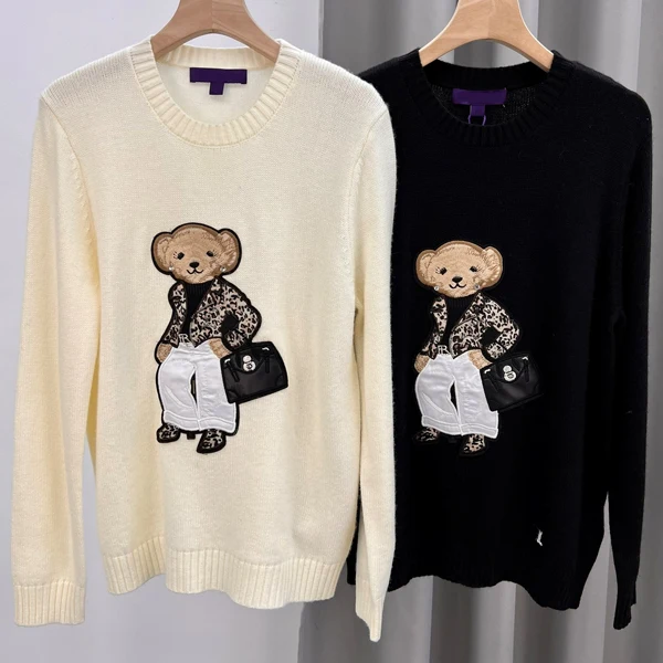 Свитер Briti Sle свободного кроя из кашемировой шерсти с длинными рукавами и круглым вырезом, с рисунком медведя, осенне-зимняя новинка
Свитер Briti Sle свободного кроя из кашемировой шерсти с длинными рукавами и круглым вырезом, с рисунком медведя, осенне-зимняя новинка