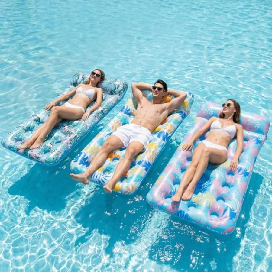 Inflatable Pool Float Mat, Giant Pool Floats Adult Size with Headrest, Lake Float Raft Water Lounger, Multi-Purpose Swimming Po
Inflatable Pool Float Mat, Giant Pool Floats Adult Size with Headrest, Lake Float Raft Water Lounger, Multi-Purpose Swimming Po