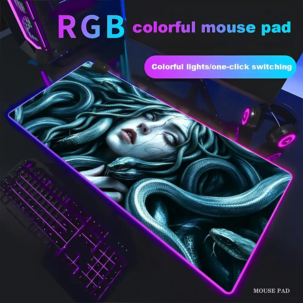 HYBXAXC Medusa Snake Myth Desk Mat Gaming Mouse Pad RGB Gaming Pad HD Gamer Large LED PC Computer Non-slipComputer Keyboard Pad
HYBXAXC Medusa Snake Myth Desk Mat Gaming Mouse Pad RGB Gaming Pad HD Gamer Large LED PC Computer Non-slipComputer Keyboard Pad