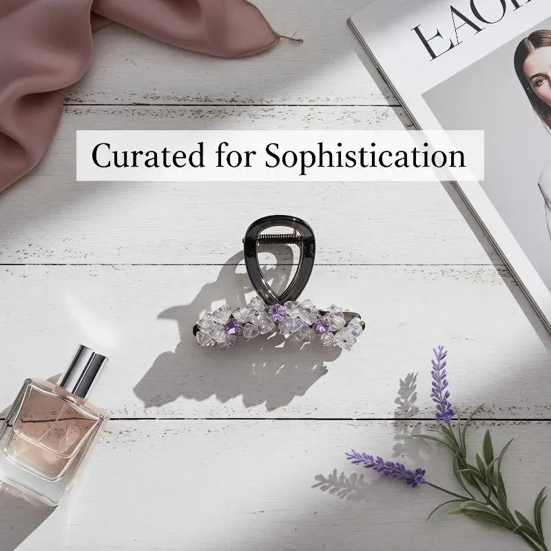 Fashion Multicolor Crystal Beading Shark Clip New Premium Hair Claw For Women Back Of Head Bun Maker Volumizing Non Slip
Fashion Multicolor Crystal Beading Shark Clip New Premium Hair Claw For Women Back Of Head Bun Maker Volumizing Non Slip