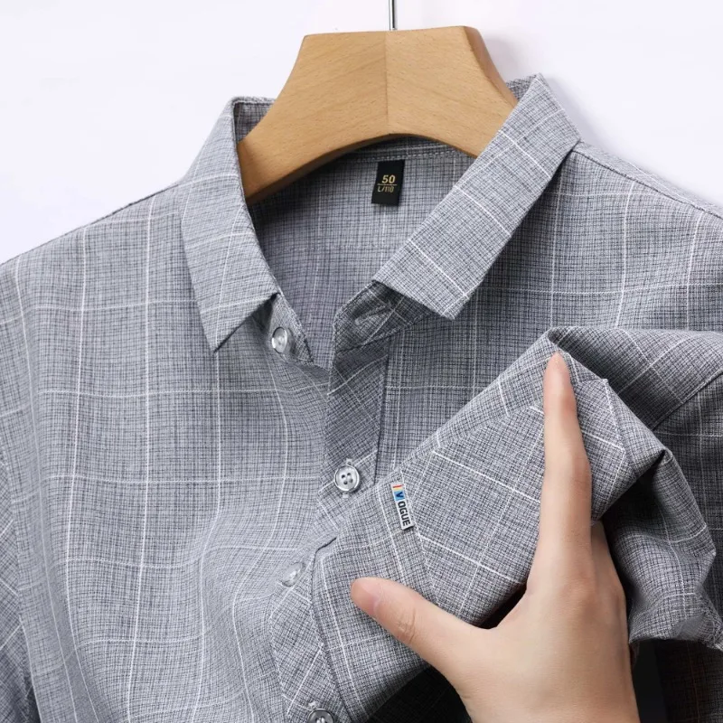 Men's Linen Blend Plaid Shirt Short Sleeve Casual Wrinkle Resistant Tops
Men's Linen Blend Plaid Shirt Short Sleeve Casual Wrinkle Resistant Tops