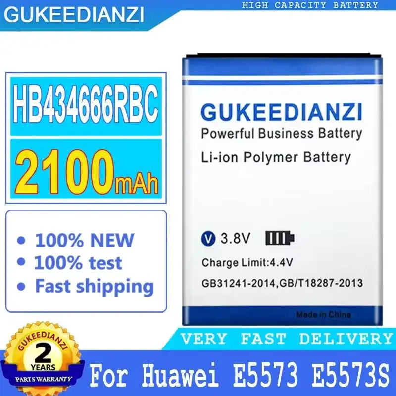 Mobile WI - FI Battery HB434666RBC 2100mAh For Huawei E5573 E5573S E5573S-32 E5573S-320 E5573S-606 E5573S-806 Wifi
Mobile WI - FI Battery HB434666RBC 2100mAh For Huawei E5573 E5573S E5573S-32 E5573S-320 E5573S-606 E5573S-806 Wifi