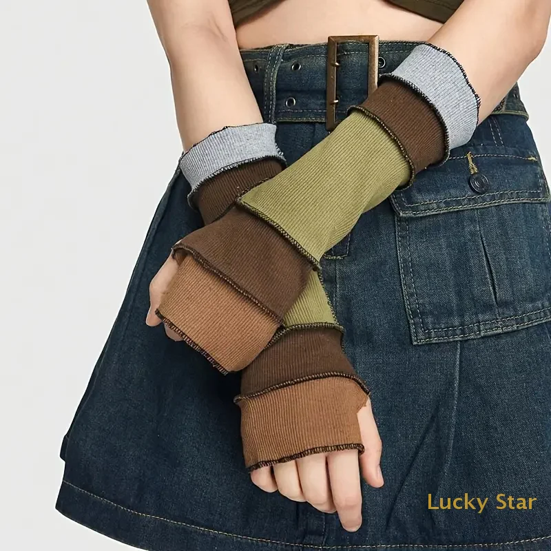 Color-Matching Knitted Girl Sleeve Cover Elastic Bag Hand Riding Warmth Decor Long Sleeve Cover Sling Short Skirt Fashion Outfit
Color-Matching Knitted Girl Sleeve Cover Elastic Bag Hand Riding Warmth Decor Long Sleeve Cover Sling Short Skirt Fashion Outfit