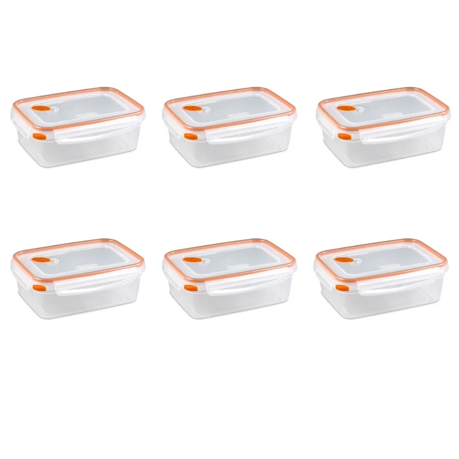 Ultra•Seal™ 8.3 Cup Rectangle, Latching Food Storage Container, Airtight Watertight Seal, Orange, 6 Count
Ultra•Seal™ 8.3 Cup Rectangle, Latching Food Storage Container, Airtight Watertight Seal, Orange, 6 Count