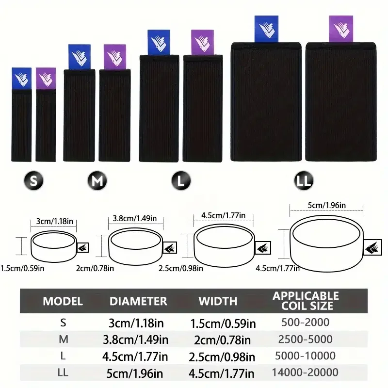 YOTO Fishing Reel Band Set - 4 Pack Nylon Protective Covers for Spool Clamp, Anti-Loose Line Keeper Straps for Varying Reel Size
YOTO Fishing Reel Band Set - 4 Pack Nylon Protective Covers for Spool Clamp, Anti-Loose Line Keeper Straps for Varying Reel Size