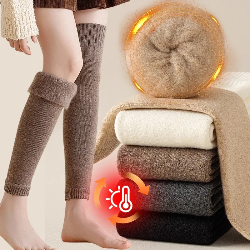 Модные зимние теплые вязаные чулки для женщин, гетры, высокоэластичные сексуальные чулки для холодной погоды, уличные мягкие флисовые носки
Модные зимние теплые вязаные чулки для женщин, гетры, высокоэластичные сексуальные чулки для холодной погоды, уличные мягкие флисовые носки