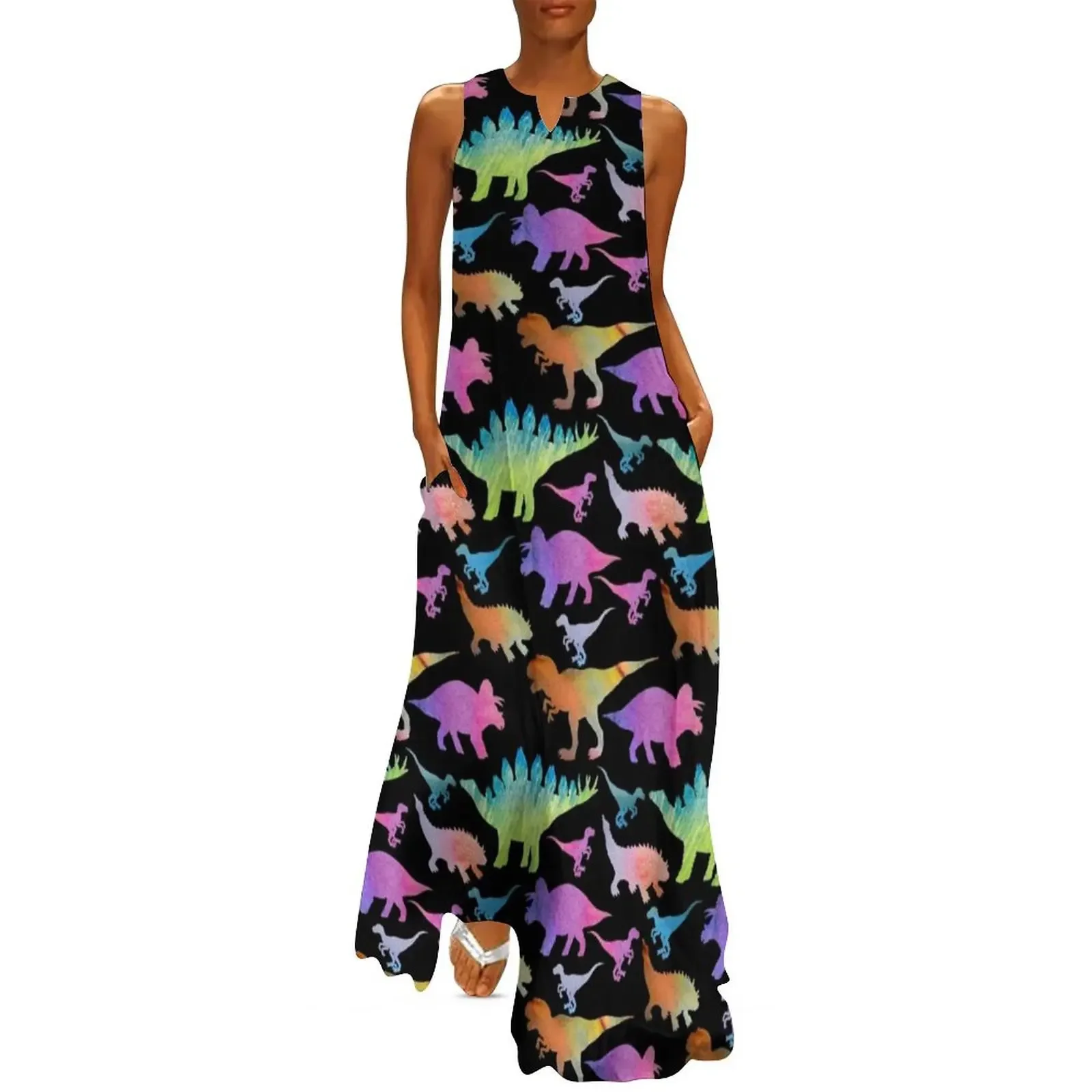 Dinosaur rainbow on black Long Dress luxury woman party dress dresses for special events Dress
Dinosaur rainbow on black Long Dress luxury woman party dress dresses for special events Dress