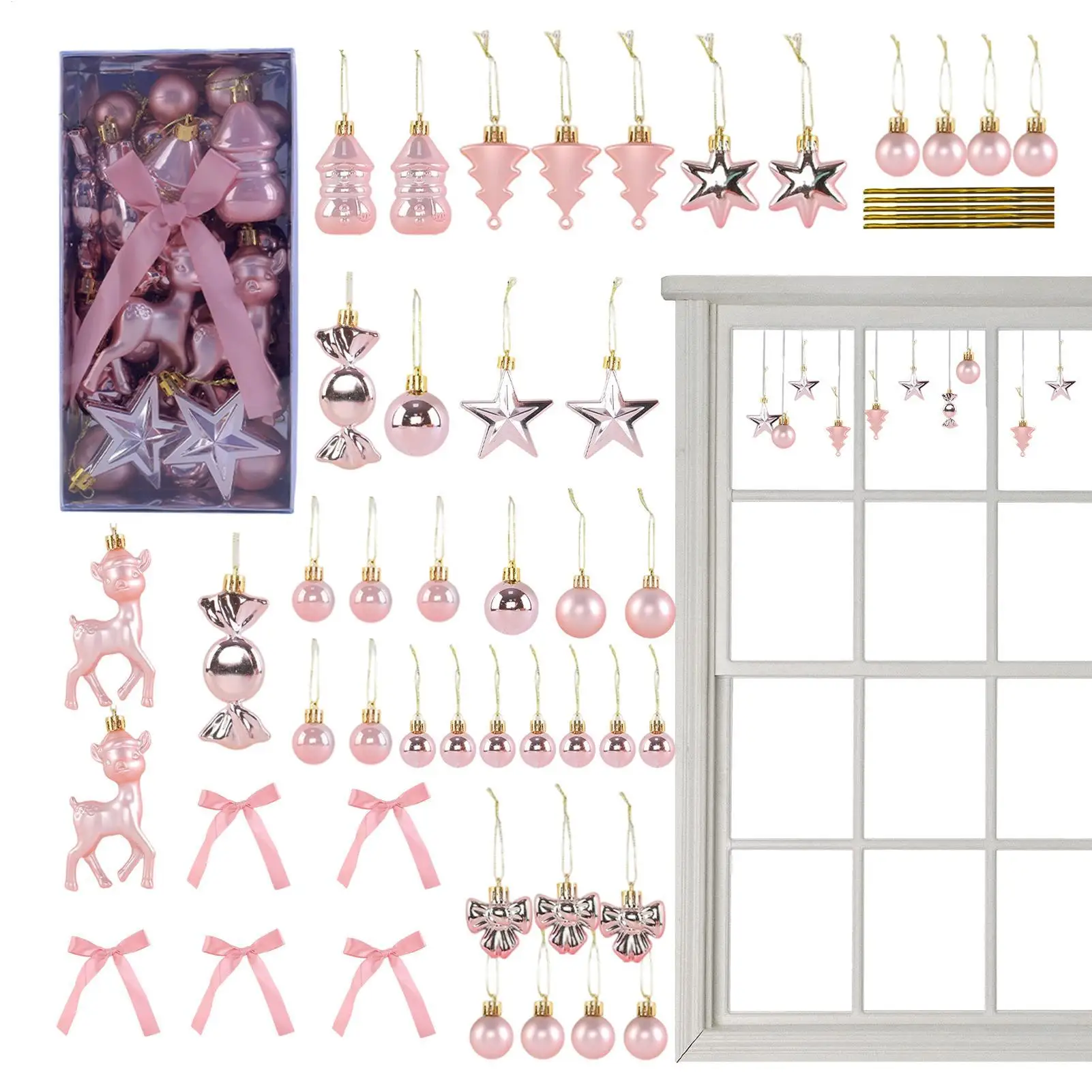 Рождественские елочные шары, 45 шт., праздничные украшения, небьющиеся рождественские украшения для елки, перила, окна
Рождественские елочные шары, 45 шт., праздничные украшения, небьющиеся рождественские украшения для елки, перила, окна