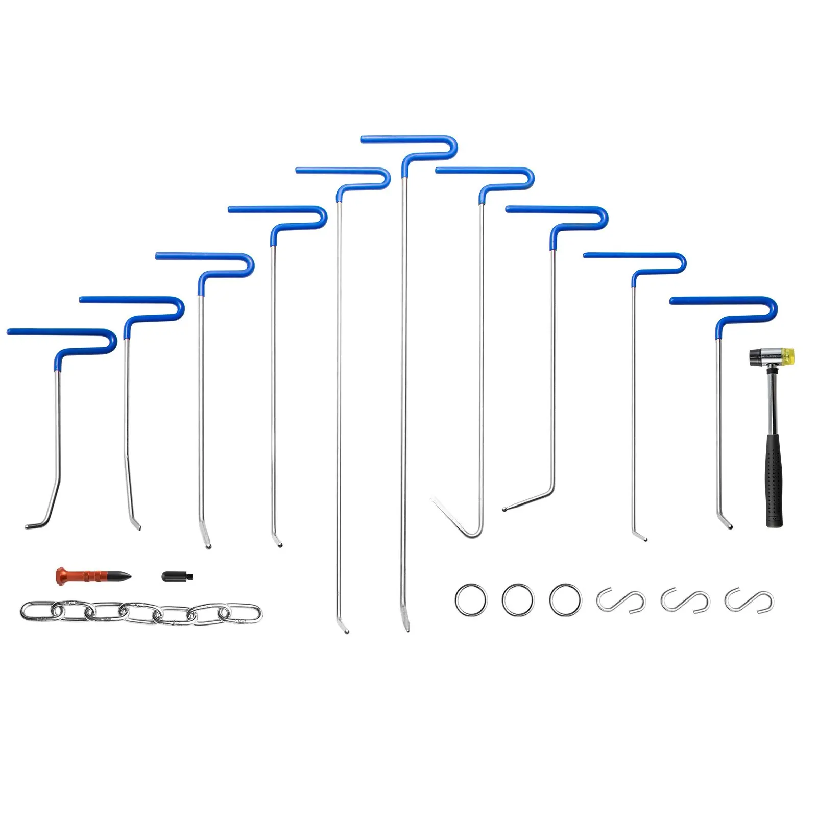Rods Dent Removal Kit, 20 Pcs Paintless Dent Repair Rods, Stainless Steel Dent Rods, Whale Tail Dent Repair Tools, Professional
Rods Dent Removal Kit, 20 Pcs Paintless Dent Repair Rods, Stainless Steel Dent Rods, Whale Tail Dent Repair Tools, Professional