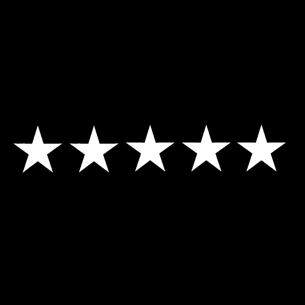 17.8cm*3.2cm Funny FIVE Star Vinyl Decal Car-styling Car Window Sticker Fashion Car Sticker Motorcycle Decals Accessories
17.8cm*3.2cm Funny FIVE Star Vinyl Decal Car-styling Car Window Sticker Fashion Car Sticker Motorcycle Decals Accessories