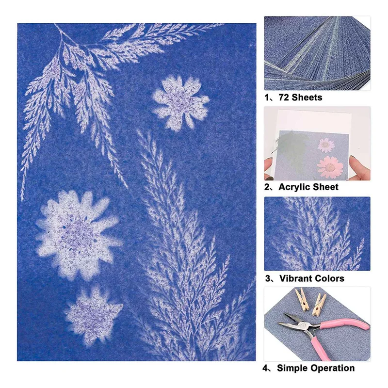 219 Pieces Sun Print Paper Cyanotype Paper Kit, Solar Drawing Paper Sensitivity Sunprint Nature Printing Paper-Y18A
219 Pieces Sun Print Paper Cyanotype Paper Kit, Solar Drawing Paper Sensitivity Sunprint Nature Printing Paper-Y18A