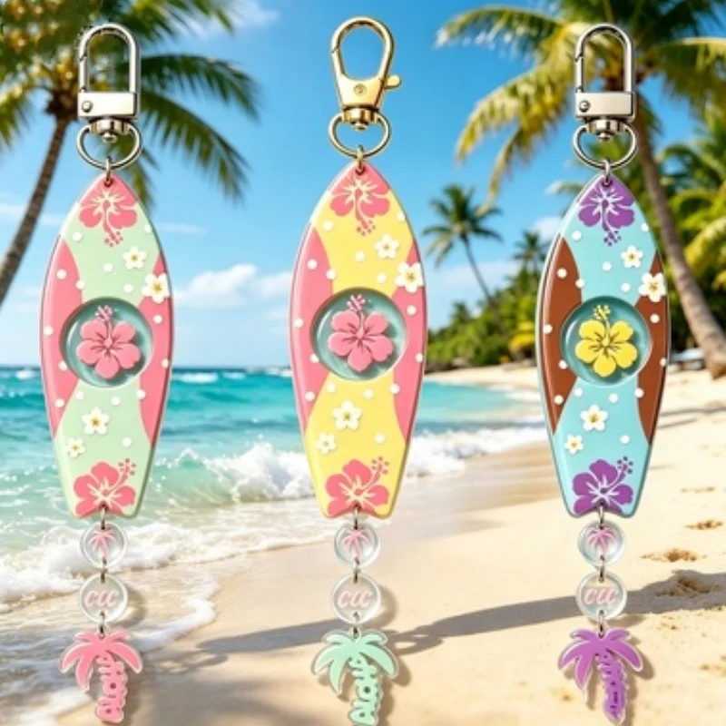 INS Hawaiian Surfboard Shaped Acrylic Keychain Set Hibiscus Flower & Palm Tree Design Keychains Birthday Gift For Friends
INS Hawaiian Surfboard Shaped Acrylic Keychain Set Hibiscus Flower & Palm Tree Design Keychains Birthday Gift For Friends