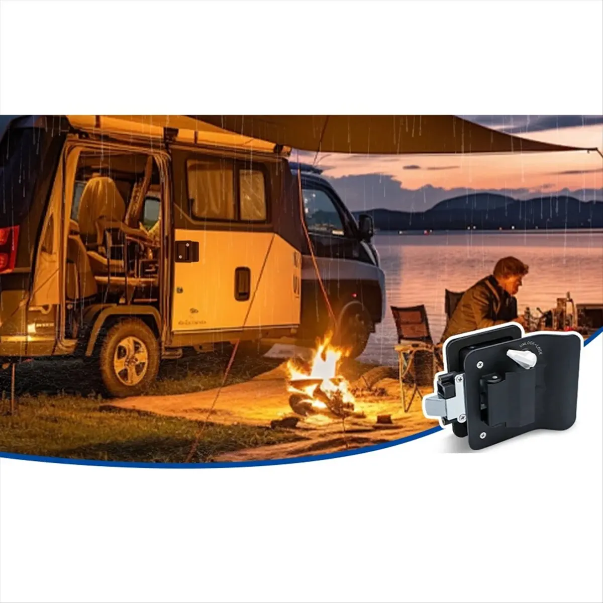 A89X RV Travel Trailer Entry Door Lock Zinc Alloy Camping Door Latch Replacement with Paddle Deadbolt 4 Keys, Black
A89X RV Travel Trailer Entry Door Lock Zinc Alloy Camping Door Latch Replacement with Paddle Deadbolt 4 Keys, Black