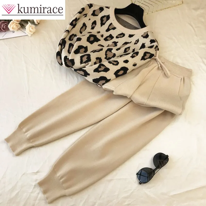 Knitted Two-Piece Set for Women, Long Sleeve Hoodie, Loose Sweater, Small Leg Pants, Leopard Pattern, Spring and Autumn, New
Knitted Two-Piece Set for Women, Long Sleeve Hoodie, Loose Sweater, Small Leg Pants, Leopard Pattern, Spring and Autumn, New