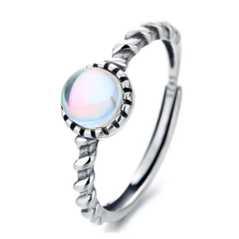 Synthetic Moonstone Rings Silver For Women Spiral Ring Simple Fashion Adjustable Ring
Synthetic Moonstone Rings Silver For Women Spiral Ring Simple Fashion Adjustable Ring