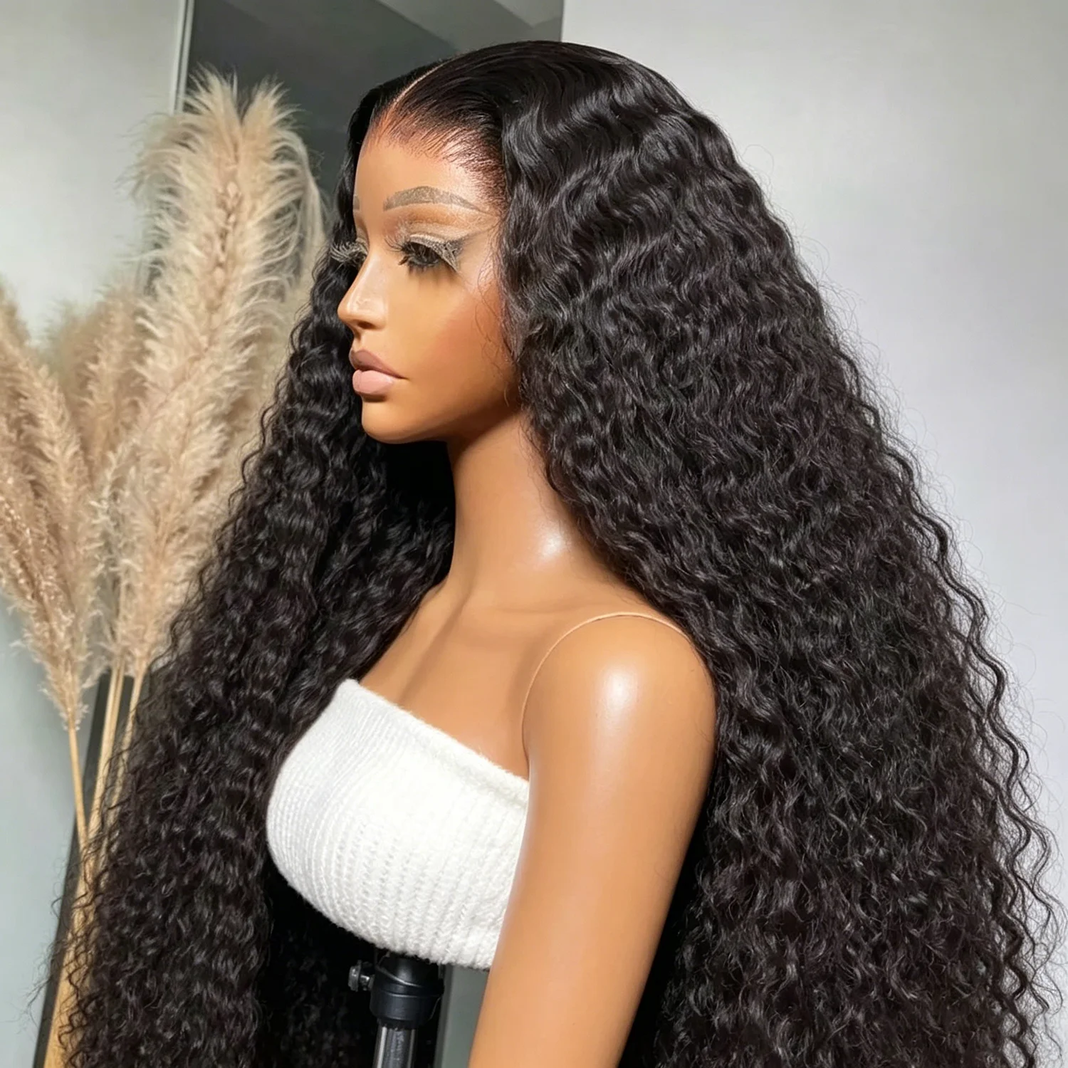 30 Inch Deep Wave 13x4 Hd Lace Front Human Hair Wigs 200 Density Deep Curly Transparent Lace Frontal Wig Natural Black for Women
30 Inch Deep Wave 13x4 Hd Lace Front Human Hair Wigs 200 Density Deep Curly Transparent Lace Frontal Wig Natural Black for Women