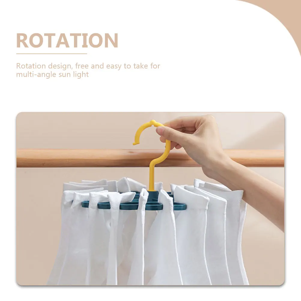 2Pcs Plastic Rotating Socks Hanger Anti-Slip Windproof Laundry Drying Rack Multipurpose for Socks Underwear Clothes Hanging
2Pcs Plastic Rotating Socks Hanger Anti-Slip Windproof Laundry Drying Rack Multipurpose for Socks Underwear Clothes Hanging