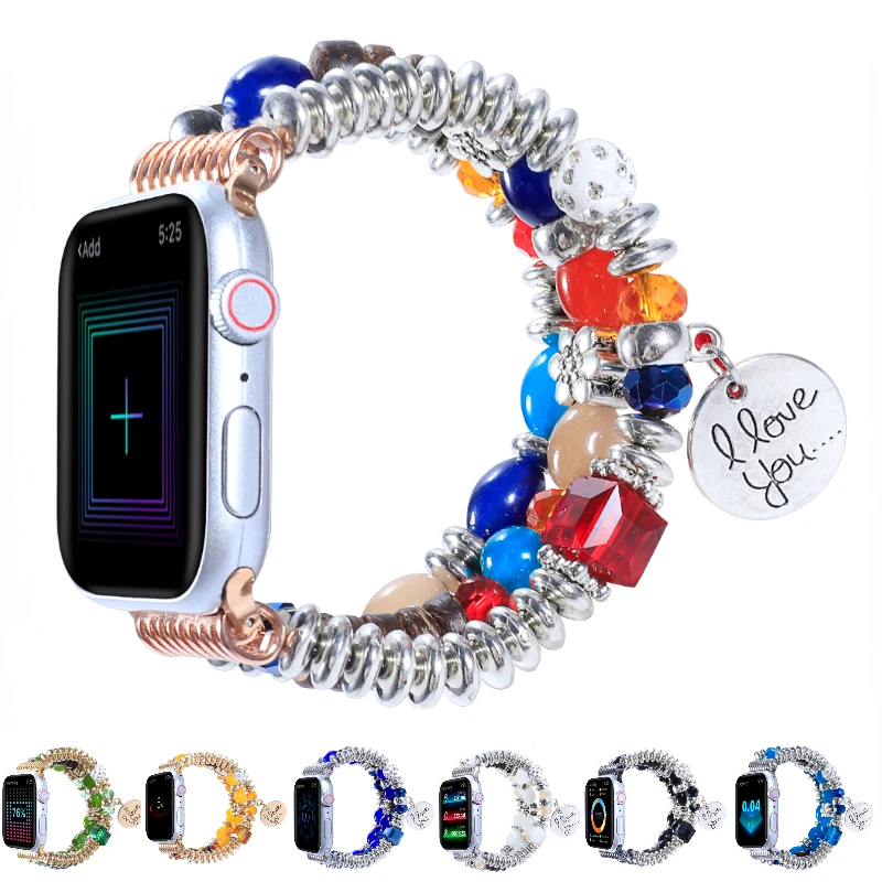 Женский браслет с бусинами для Apple Watch Band 8 7 45 мм 41 мм 44 мм 40 мм 42 мм Ultra 49 мм iWatch 6 5 4 3 SE
Женский браслет с бусинами для Apple Watch Band 8 7 45 мм 41 мм 44 мм 40 мм 42 мм Ultra 49 мм iWatch 6 5 4 3 SE