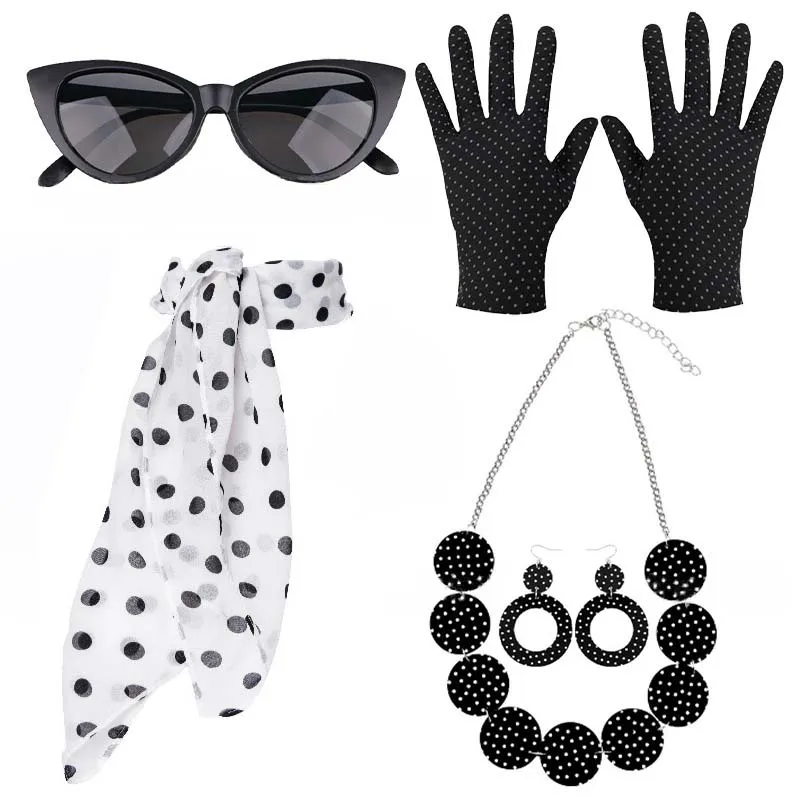 50s Costume Accessories for Women 1950s Scarf Headband Glasses Earring Set Carnival Cosplay Birthday Party Gifts
50s Costume Accessories for Women 1950s Scarf Headband Glasses Earring Set Carnival Cosplay Birthday Party Gifts