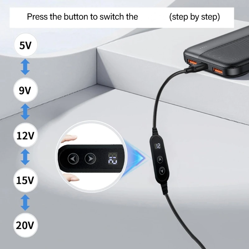 U55B USB to DC5525 5.5X2.5MM Converter Cable 3.9ft Includes 28 Connectors Tips for Home Appliances and Portable Electronics
U55B USB to DC5525 5.5X2.5MM Converter Cable 3.9ft Includes 28 Connectors Tips for Home Appliances and Portable Electronics