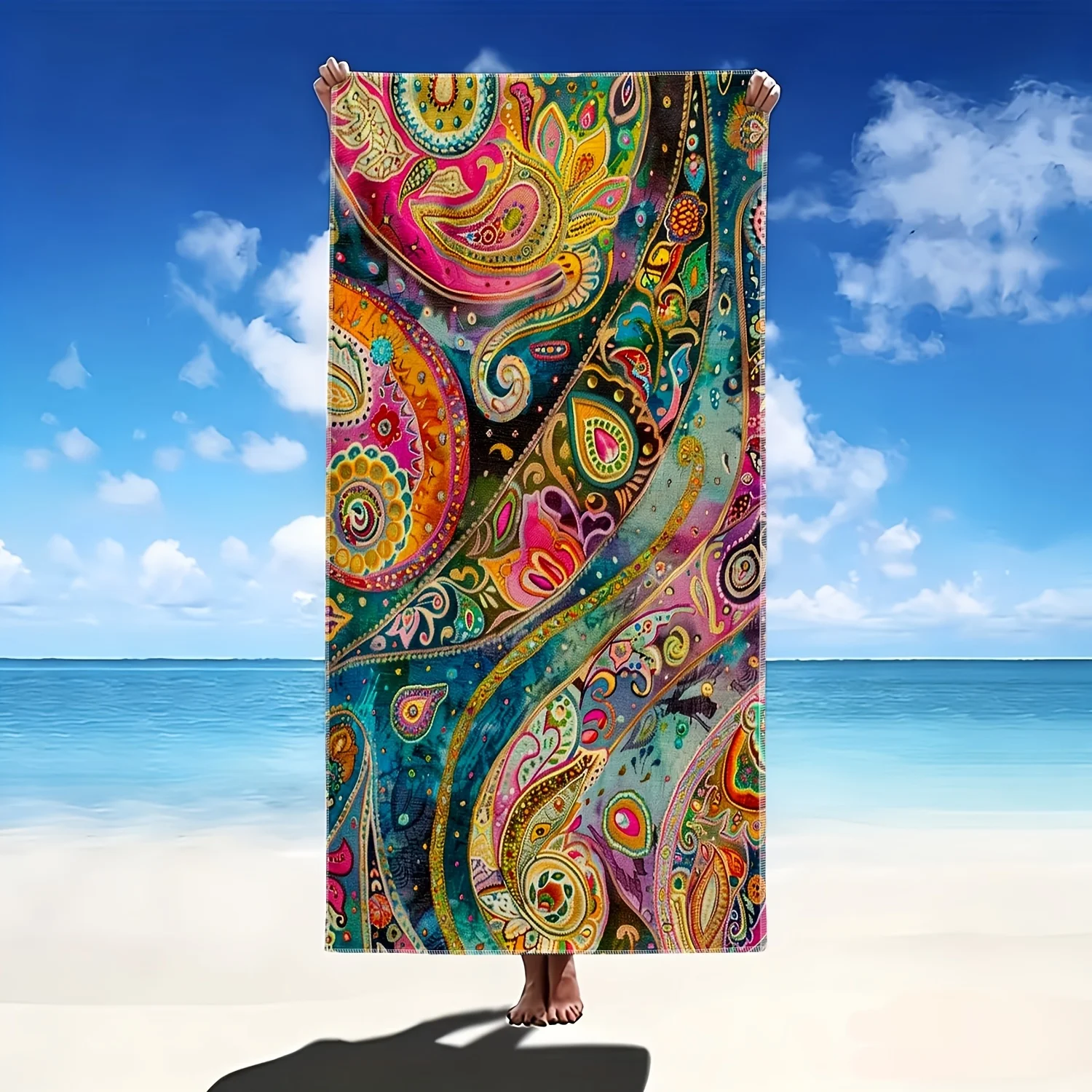 2D Flat Printed Microfiber Beach Towel Sandproof Quick Dry Floral Skull Bath Towel 1 Piece Set Soft Large Travel Blanket
2D Flat Printed Microfiber Beach Towel Sandproof Quick Dry Floral Skull Bath Towel 1 Piece Set Soft Large Travel Blanket