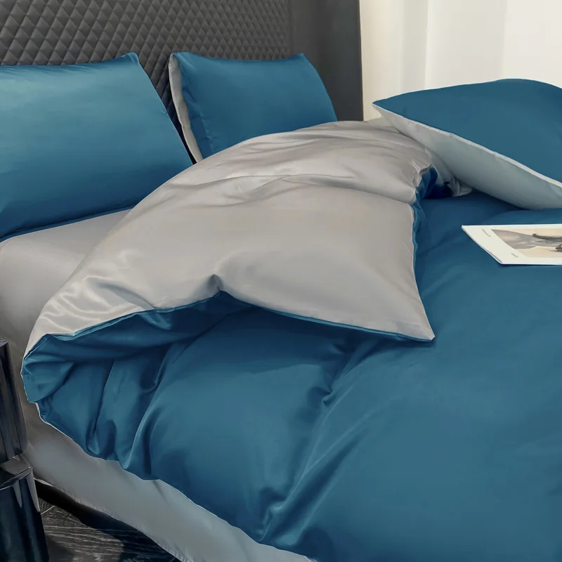 Luxury Solid Color Ice Silk Bedding Set Super Soft Cool Fitted Sheet Quilt Cover Pillowcase Summer Comfortable Bed Bedclothes
Luxury Solid Color Ice Silk Bedding Set Super Soft Cool Fitted Sheet Quilt Cover Pillowcase Summer Comfortable Bed Bedclothes