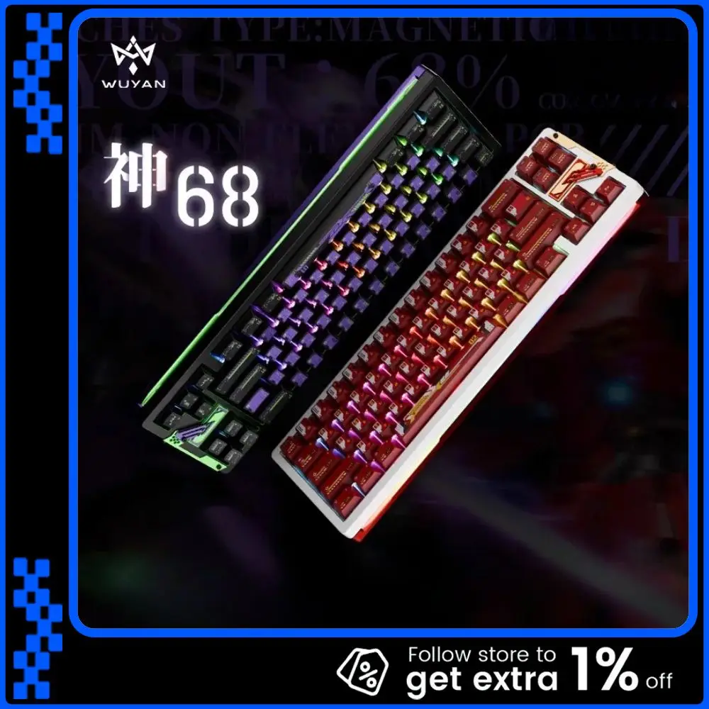 NDNH Slice68 HE Механическая клавиатура с магнитным переключателем из алюминиевого сплава 8K RT0.005 Проводная игровая клавиатура 0,1 мс с низкой задержкой на заказ RGB
NDNH Slice68 HE Механическая клавиатура с магнитным переключателем из алюминиевого сплава 8K RT0.005 Проводная игровая клавиатура 0,1 мс с низкой задержкой на заказ RGB