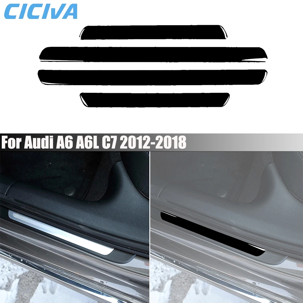 Piano Black Car Accessories Door Sill Threshold Strip Modified Interior Trim Cover Soft Sticker For Audi A6 A6L S6 C7 2012-2018
Piano Black Car Accessories Door Sill Threshold Strip Modified Interior Trim Cover Soft Sticker For Audi A6 A6L S6 C7 2012-2018