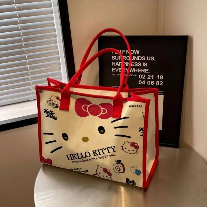 Hello Kitty Canvas Bag Sanrio Tote Bag Shoulder Storage Women Fashion Satchel Portable Printing Backpacks Schoolbag Girl Gift
Hello Kitty Canvas Bag Sanrio Tote Bag Shoulder Storage Women Fashion Satchel Portable Printing Backpacks Schoolbag Girl Gift