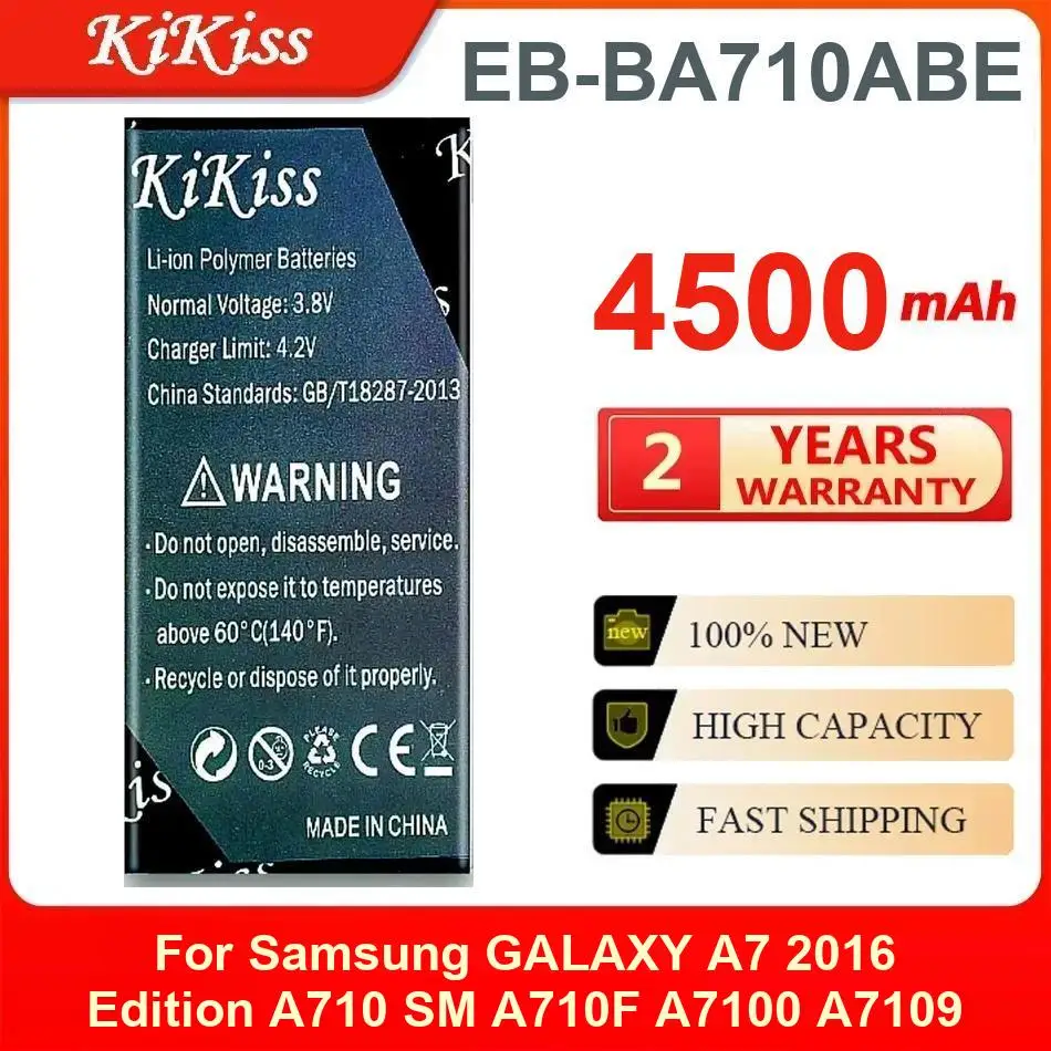 Аккумулятор Kikiss на 4500 мАч EB-BA710ABE для Samsung GALAXY A7 2016 Edition A710 SM A710F A7100 A7109
Аккумулятор Kikiss на 4500 мАч EB-BA710ABE для Samsung GALAXY A7 2016 Edition A710 SM A710F A7100 A7109