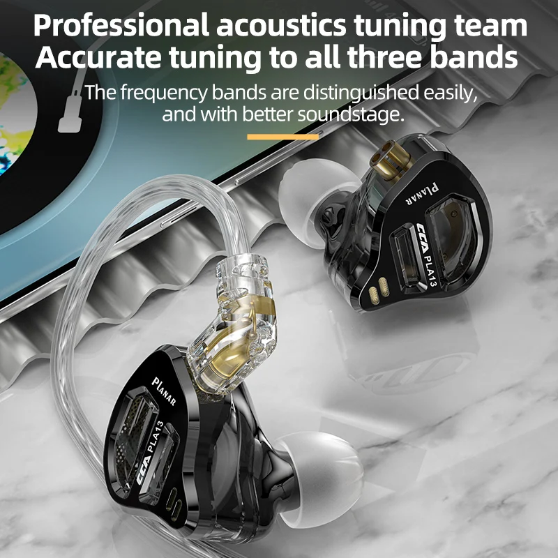 CCA PLA13 Metal plane diaphragm In Ear Monitor Earbuds Earphone HiFi Music Bass Best Sport Orthodynamic Headset With Microphone
CCA PLA13 Metal plane diaphragm In Ear Monitor Earbuds Earphone HiFi Music Bass Best Sport Orthodynamic Headset With Microphone