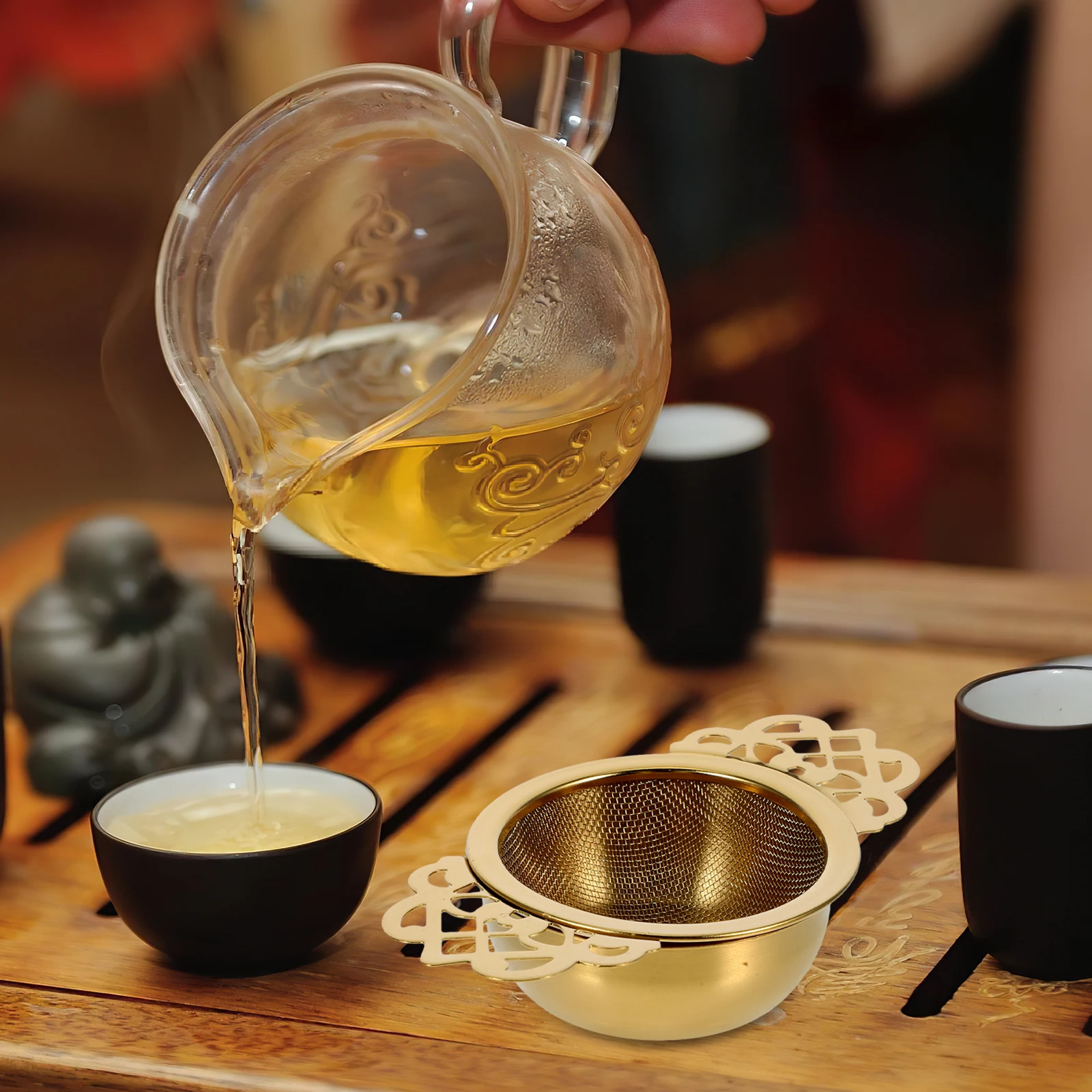 304 Stainless Steel Infuser Strainer Double Hollow Handle Filter With Cup Basket For Loose Leaf Herbs Spices Party
304 Stainless Steel Infuser Strainer Double Hollow Handle Filter With Cup Basket For Loose Leaf Herbs Spices Party