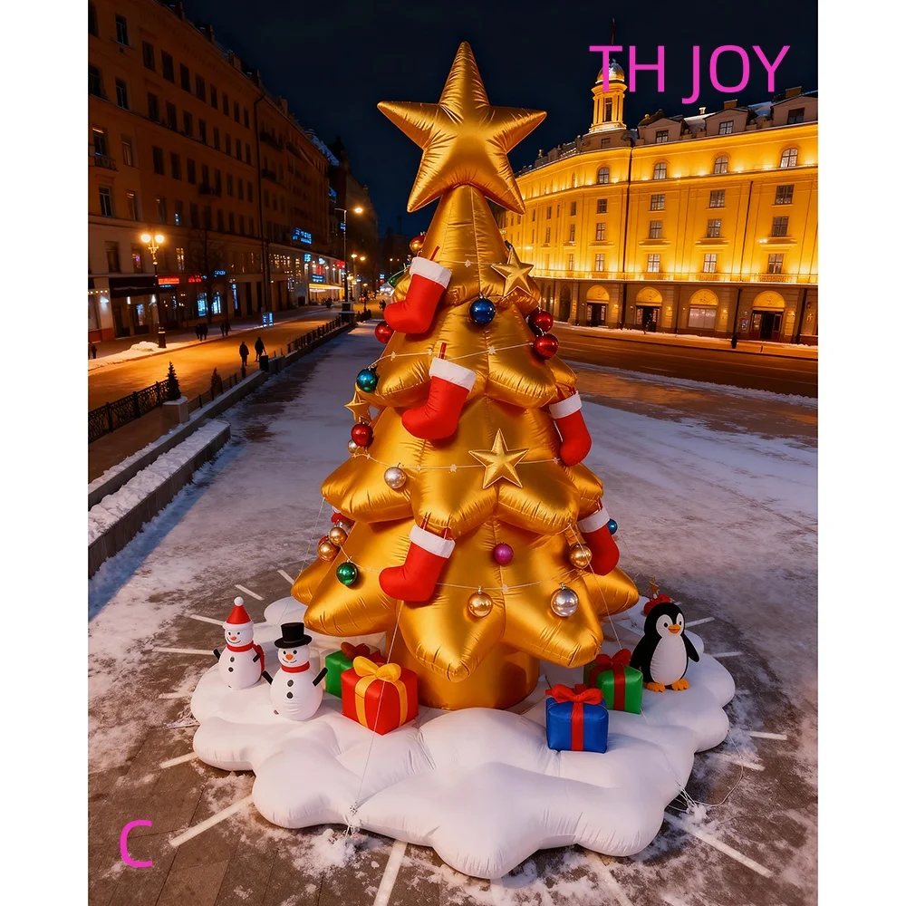 Быстрая воздушная доставка, золотая надувная рождественская елка, уличные праздничные украшения для двора, рождественская елка с подарочными коробками
Быстрая воздушная доставка, золотая надувная рождественская елка, уличные праздничные украшения для двора, рождественская елка с подарочными коробками