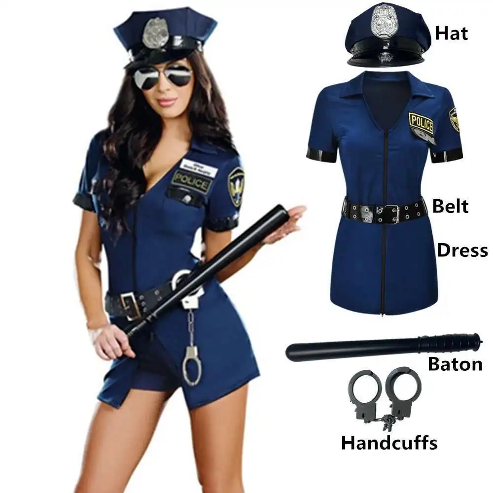 S-XXXL Black Blue Sexy Cop Officer Outfit Uniform Police Woman Costume Suit For Adult Women Halloween Cosplay Police Fancy Dress
S-XXXL Black Blue Sexy Cop Officer Outfit Uniform Police Woman Costume Suit For Adult Women Halloween Cosplay Police Fancy Dress